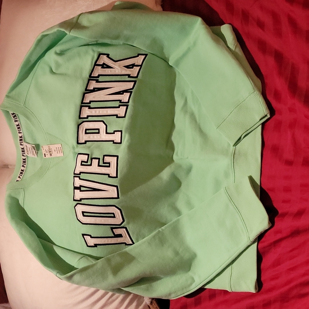 Victorias Secret Pink Sweater Mint Green Size Large